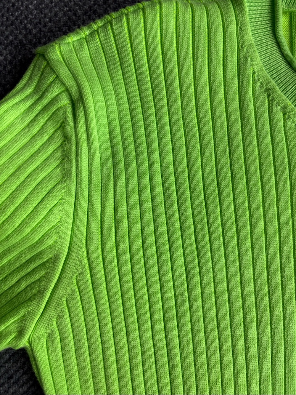 Courrèges Paris Embroidered Logo
Ribbed Dress In Neon Green, size M - Picture 7 of 12